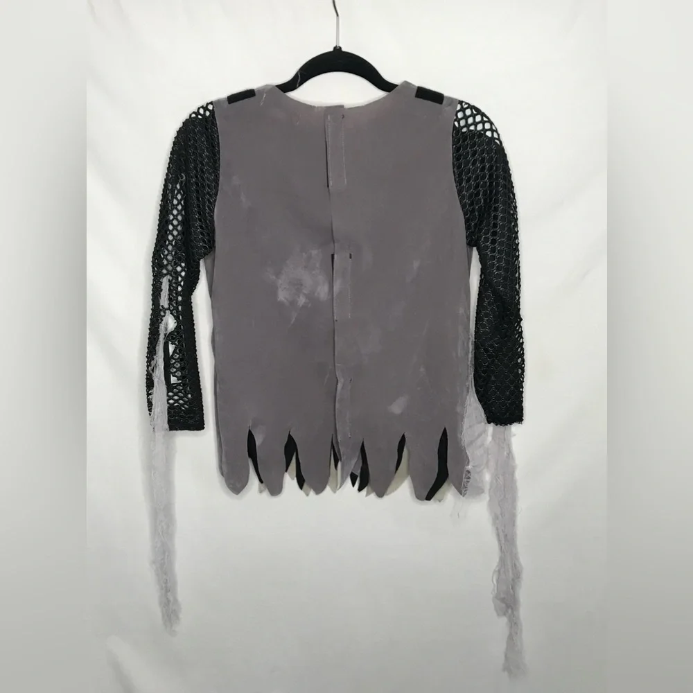 Chasing Fireflies Boys Sz 10 Costume Skeleton Knight Top Shirt Head Cover ONLY